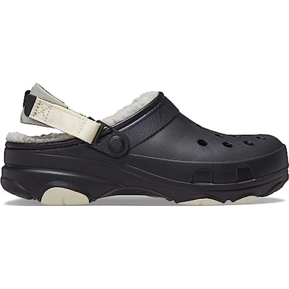 NWT Crocs Unisex All Terrain Lined Clogs – Black Size Men 7 , Women 9